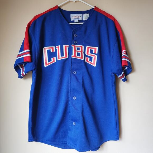 Vintage Sammy Sosa #21 Chicago Cubs Starter Jersey Size XL 90's MLB Blue - Picture 1 of 9